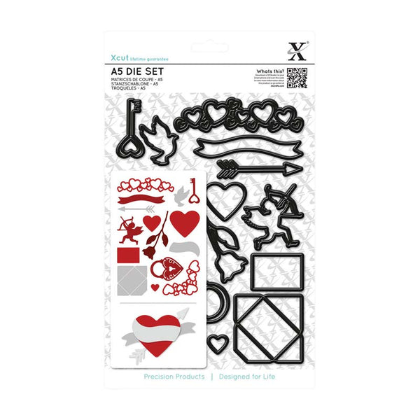 Xcut A5 Die Set (15pcs) - Love Icons