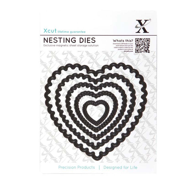 Xcut Nesting Dies (5pcs) - Scalloped Heart