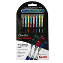 Pentel Hybrid Dual Metallic Gel Pens Mixed Wallet (8 Pieces)
