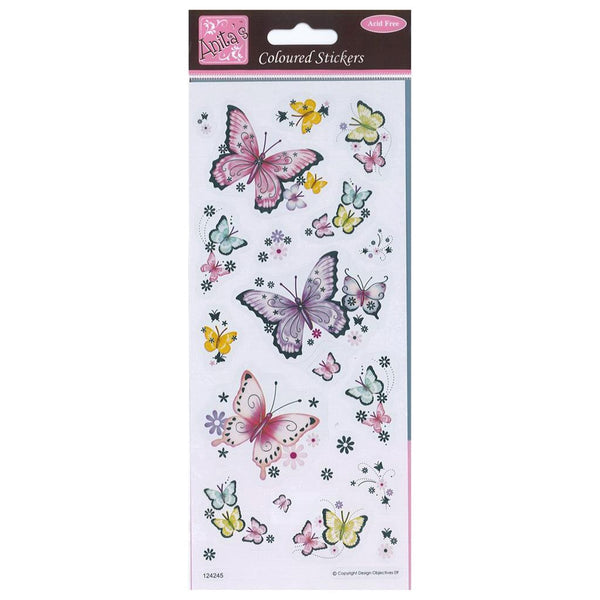 Anita's Coloured Stickers - Beautiful Butterflies