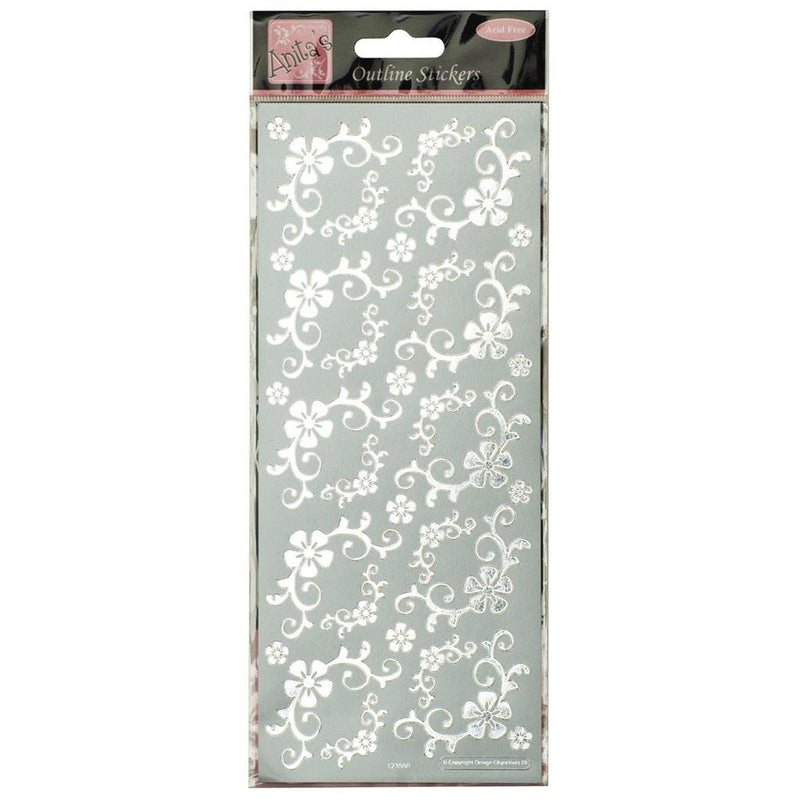 Anita's Outline Stickers - Fanciful Floral Corners