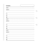 Filofax Name, address, email, telephone, fax, mobile