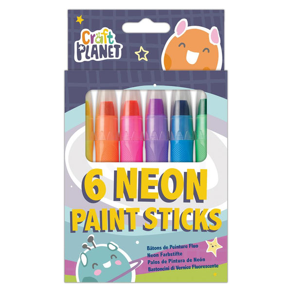 Craft Planet Paint Sticks - Neon (6 Pieces)