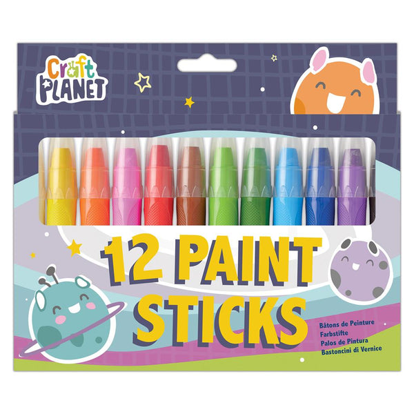 Craft Planet Paint Sticks - Bright (12 Pieces)
