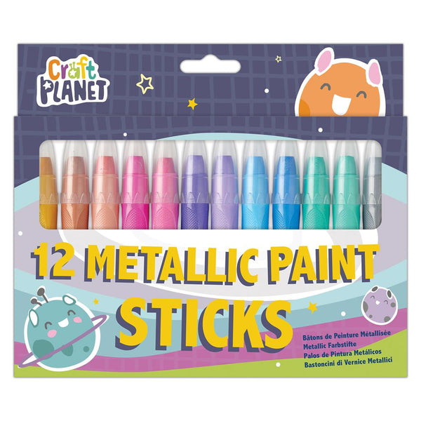Craft Planet Paint Sticks - Metallic (12 Pieces)