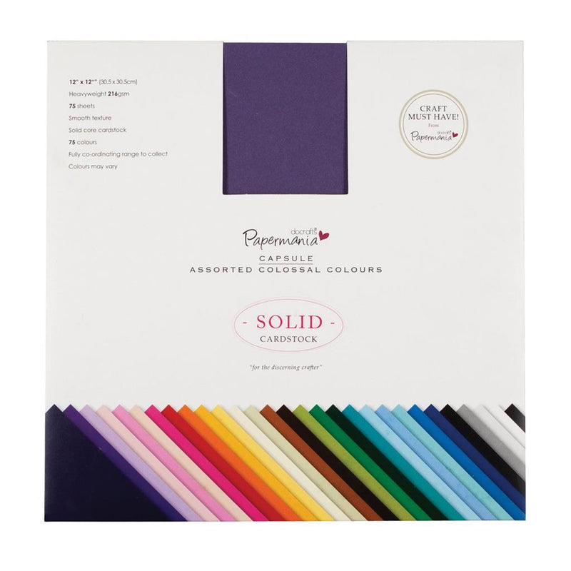 Papermania Solid Premium Cardstock Colossal (75pcs)