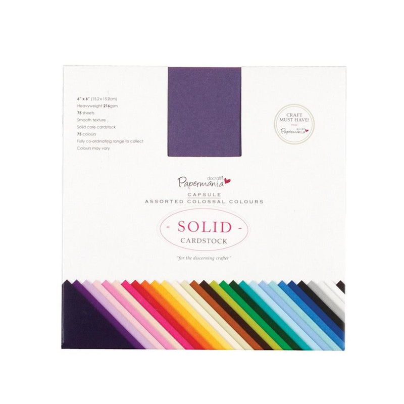 Papermania Solid Premium Cardstock Colossal (75pcs)
