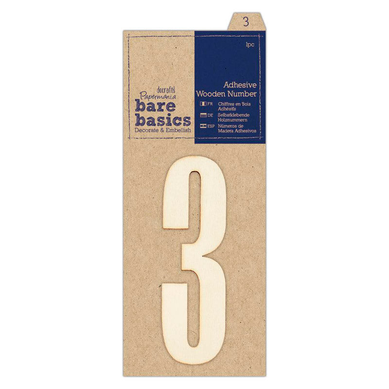Papermania Adhesive Wooden Number (1pc)