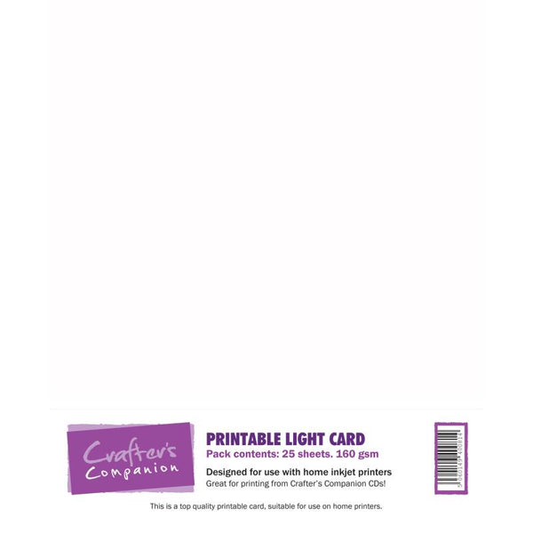 Crafter's Companion 160 gsm Printable Card (25 sheets)