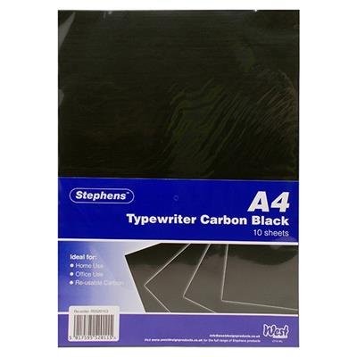 Stephens Special Paper Typewriter Carbon Black A4 (10 Sheets)
