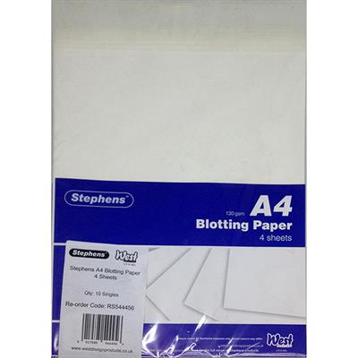 Stephens Special Paper White Blotting Paper A4 130gsm (4 Sheets)
