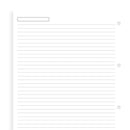 Filofax White Ruled Notepaper Refills