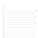 Filofax White Ruled Notepaper Refills